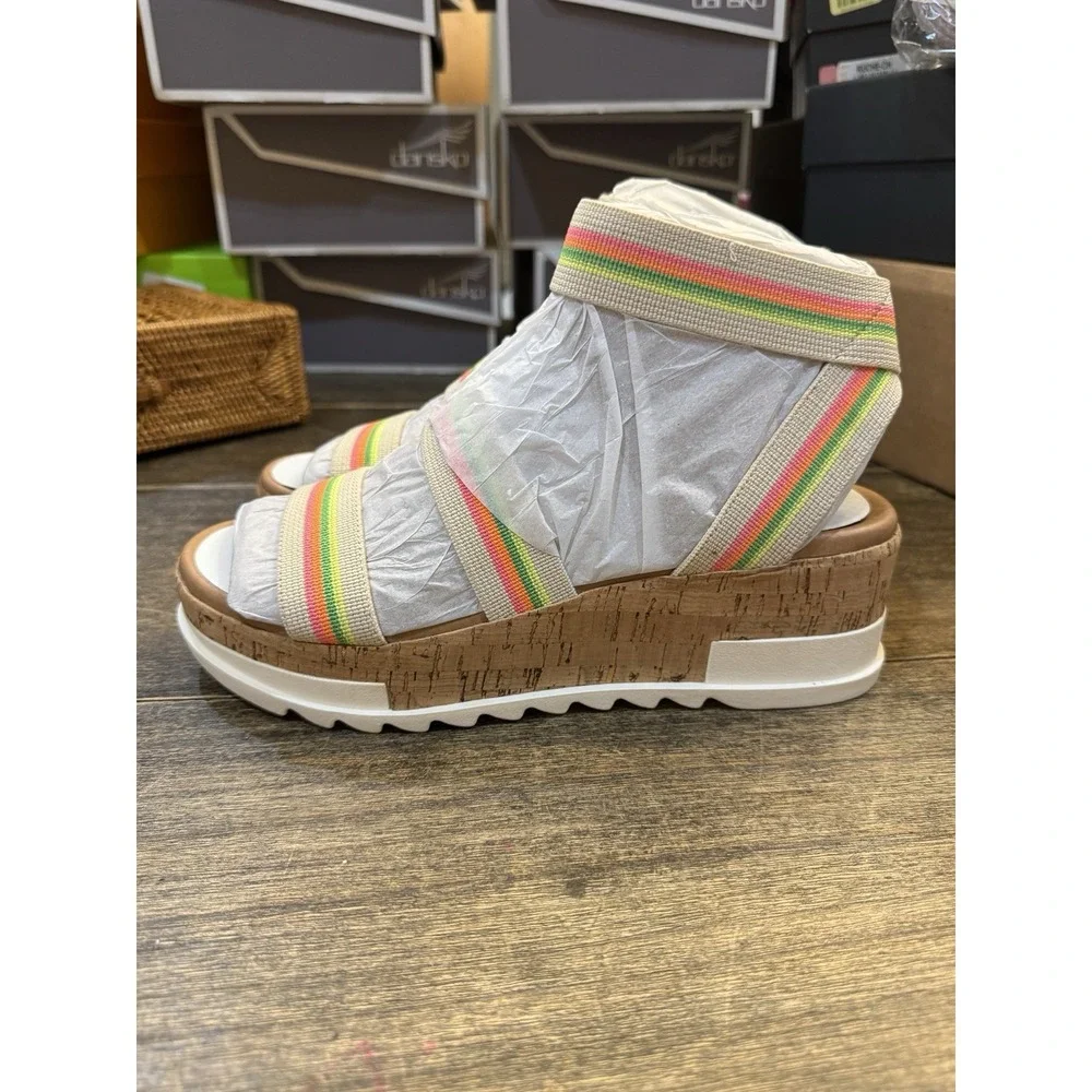 Steve Madden Kimmie Platform Espadrille Sandals Bright Multi Espadrille Size 9.5